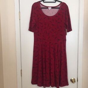 3XL LuLaRoe Nicole Dress‎ DD32 1897